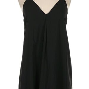 NWT Alice and Olivia Trapeze silk dress. Black. Size large